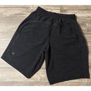 Lululemon Pace Breaker Linerless 9" Short Heathered Black Small (Gym Logo‎ Hit)